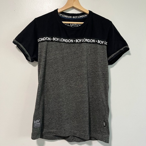 Boy London Gray & Black Logo Graphic T-Shirt - Pit to Pit 21.5” - Picture 5 of 12
